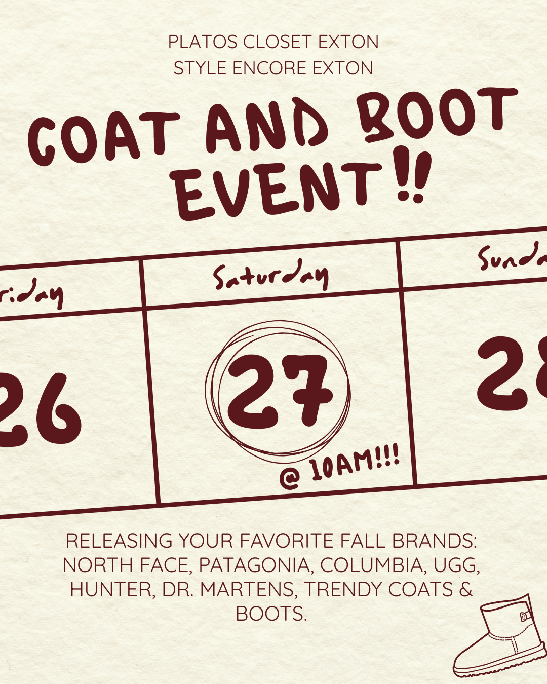 Coat And Boot Release